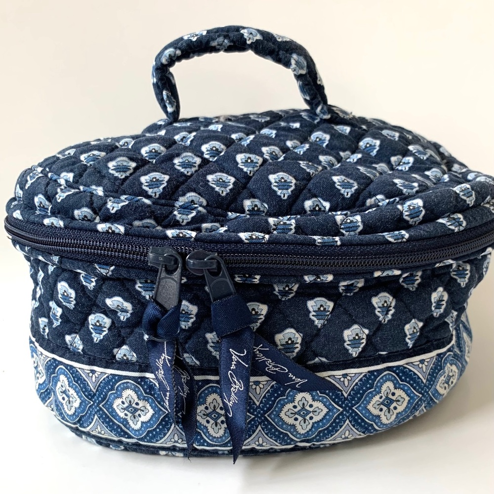 Vera Bradley Blue Quilted Cosmetic Bag